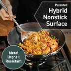 Hybrid Nonstick 12-Inch Wok, Stay-Cool Handle, Dishwasher-Friendly, Oven-Safe Up to 900°F, Induction Ready, Compatible with All Cooktops