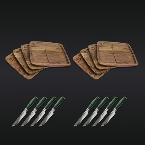 16pc Steak Knife and Bistecca Plate Set