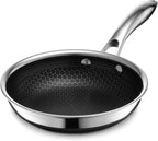 Hybrid Nonstick 8-Inch Frying Pan, Stay-Cool Handle, Dishwasher-Friendly, Oven-Safe Up to 900°F, Induction Ready, Compatible with All Cooktops
