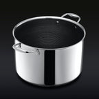 Hybrid Stock Pot with Lid, 10-Qt