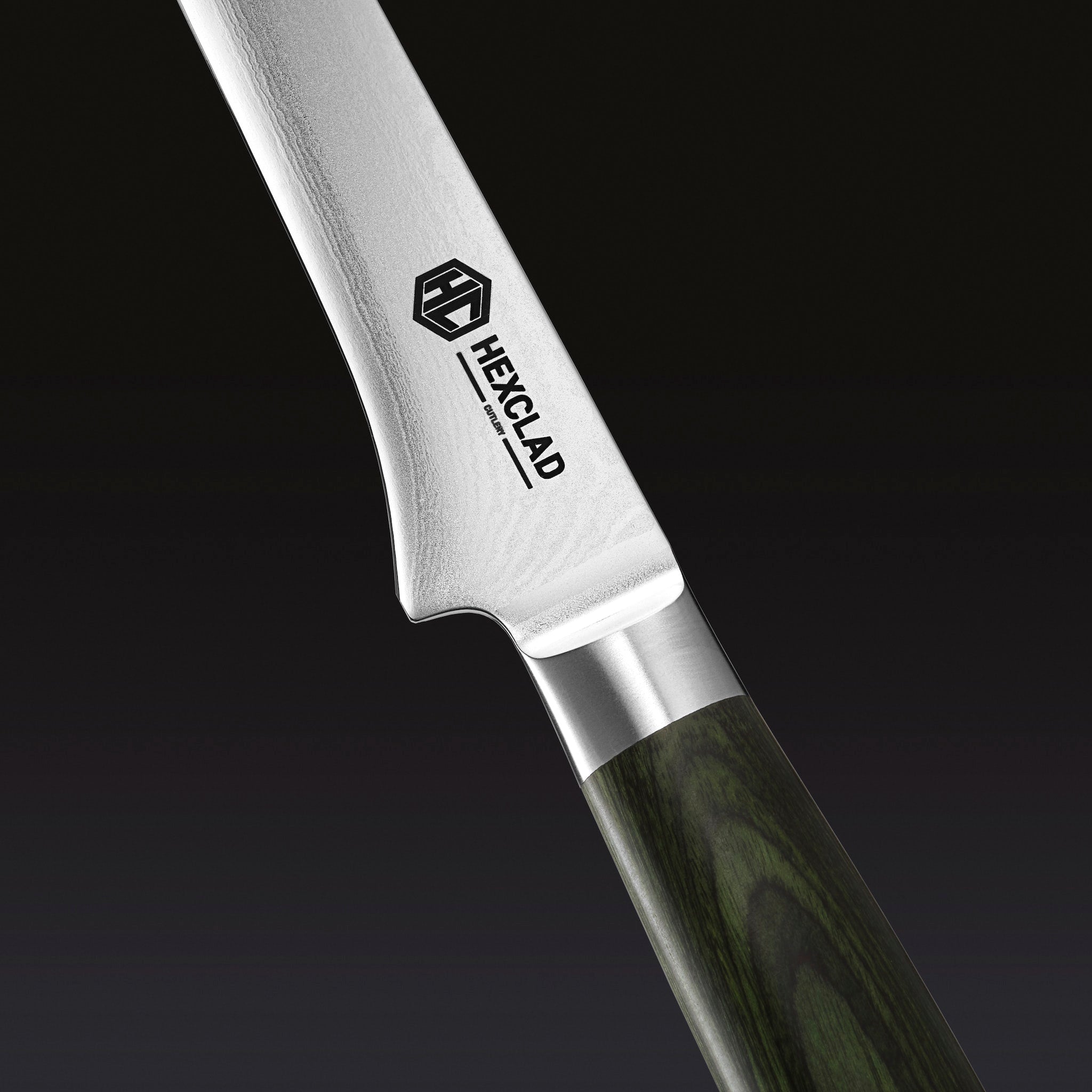 Damascus Steel Boning & Fillet Knife, 6"