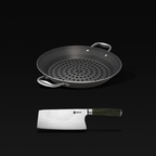 BBQ Grill Pan + Meat Cleaver Bundle